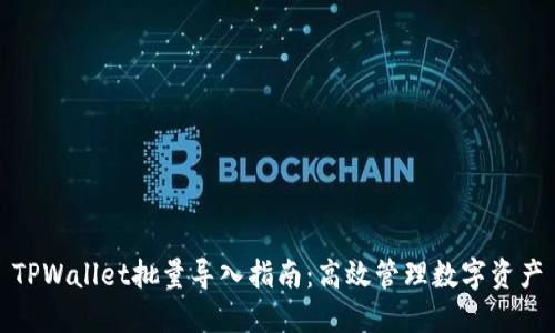 TPWallet批量导入指南：高效管理数字资产